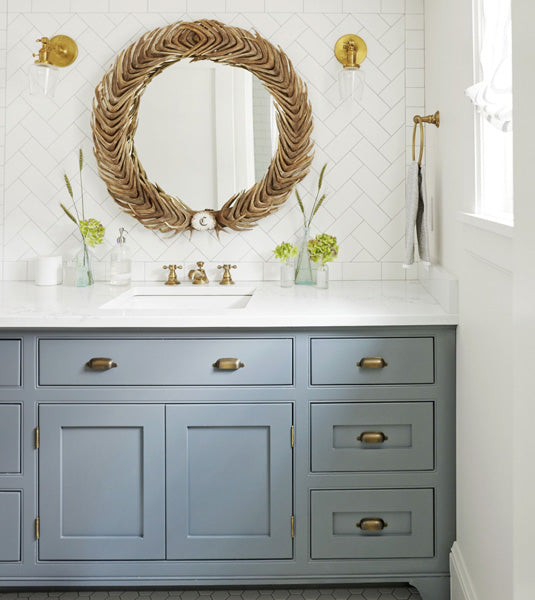 Idée déco salle de bain avec motifs de carrelage originaux