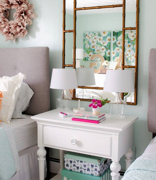 Idée décoration chambre ado fille couleur vert et bleue