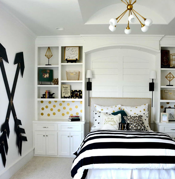 chambre chic pour ado fille avec flèches en bois