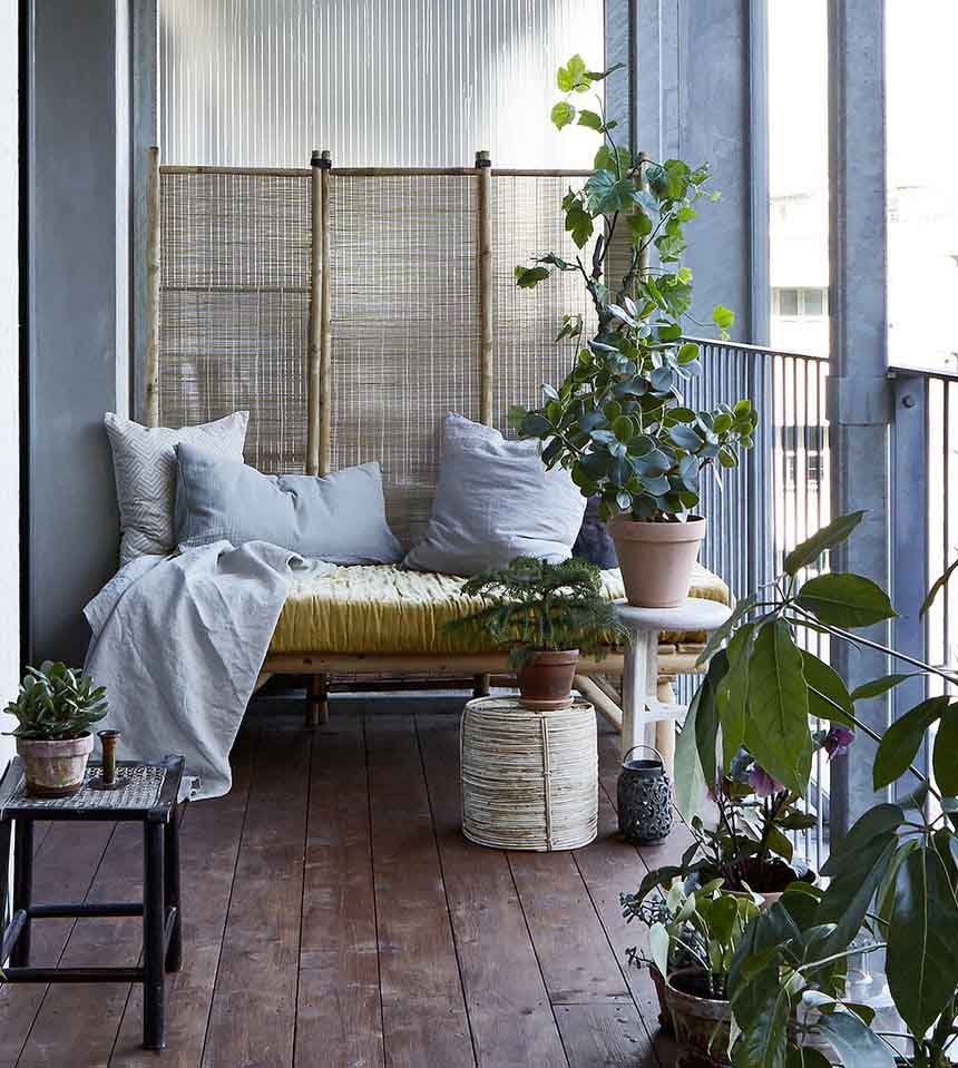 Quelques idées d'intimité sur le balcon d'un appartement