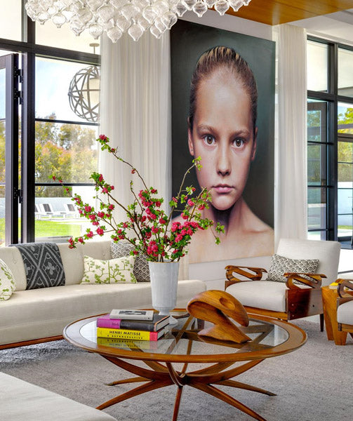 Luxueux tapis gris en soie