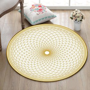 Petit Tapis Rond Beige