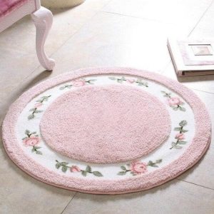 Petit Tapis Rond Rose