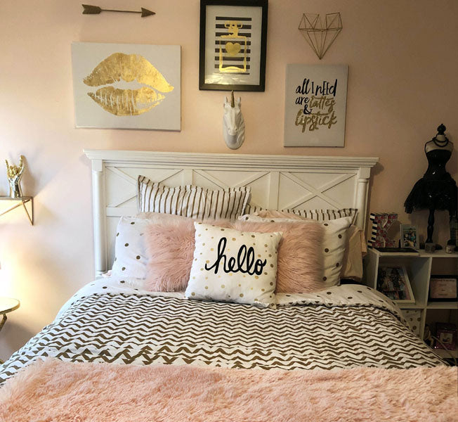 Pièce décorée pour une jeune fille