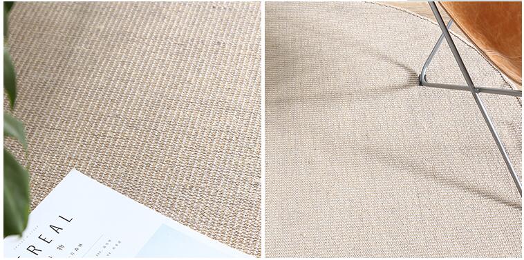 Tapis Rond en Jute Blanc – Image 2