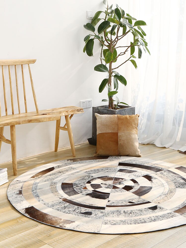 Tapis Rond en Cuir – Image 4