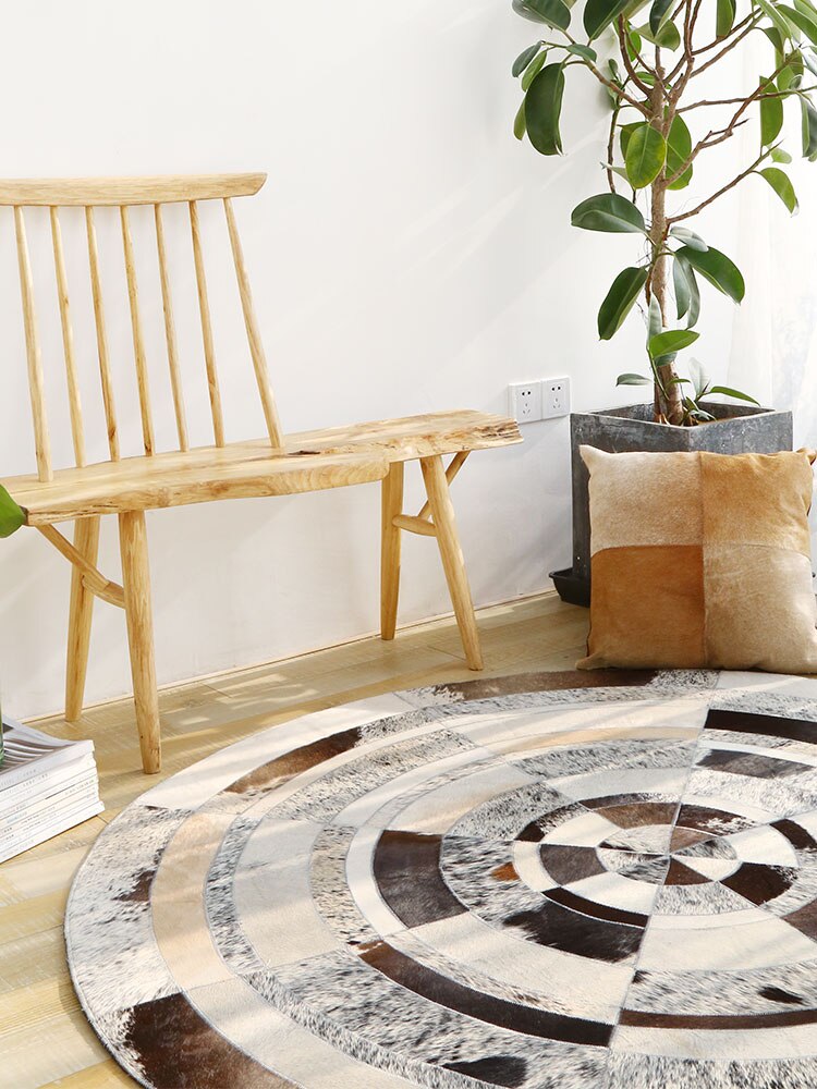 Tapis Rond en Cuir – Image 5