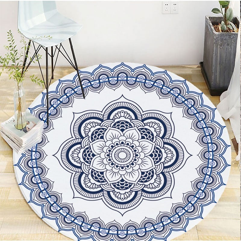 Tapis Rond Vinyl Mandala – Image 2