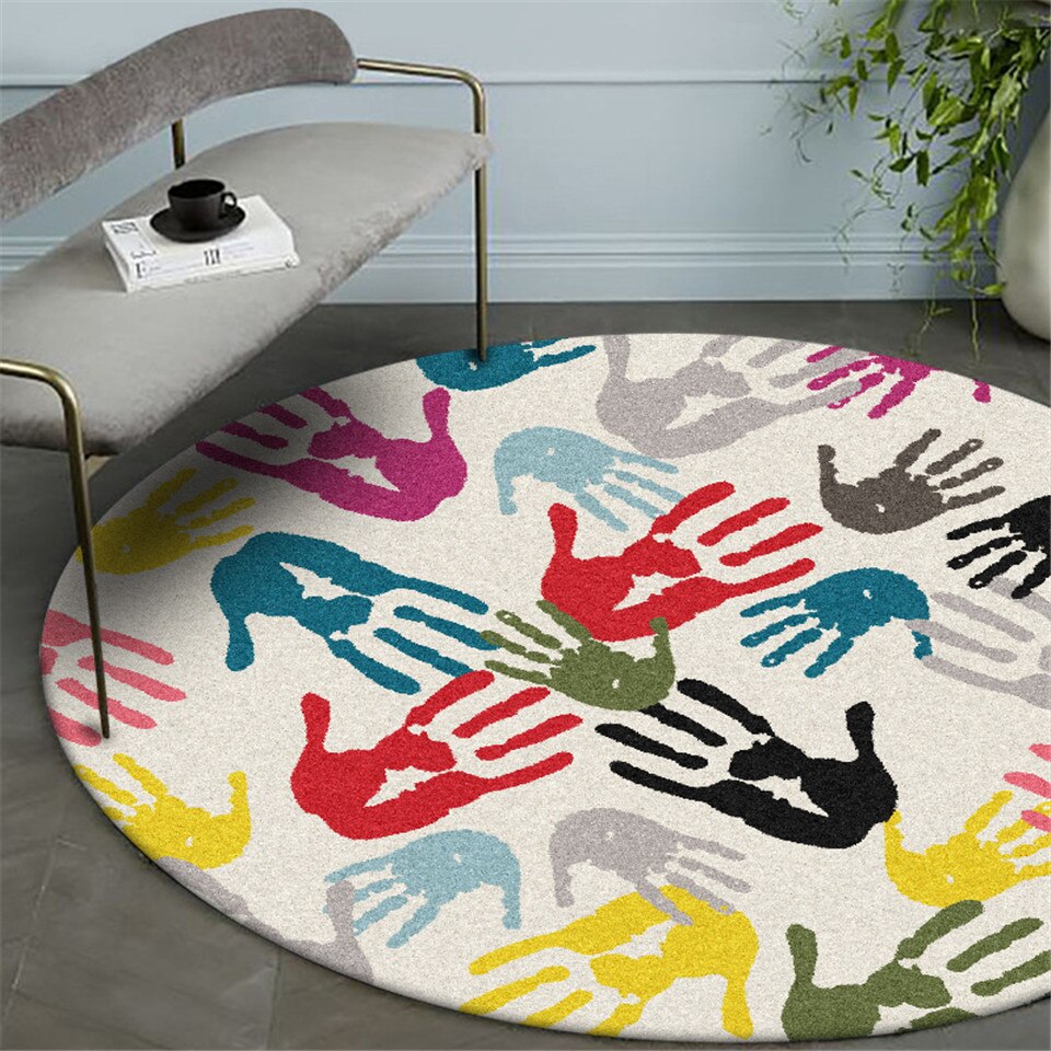Tapis Rond Empreinte Main – Image 3