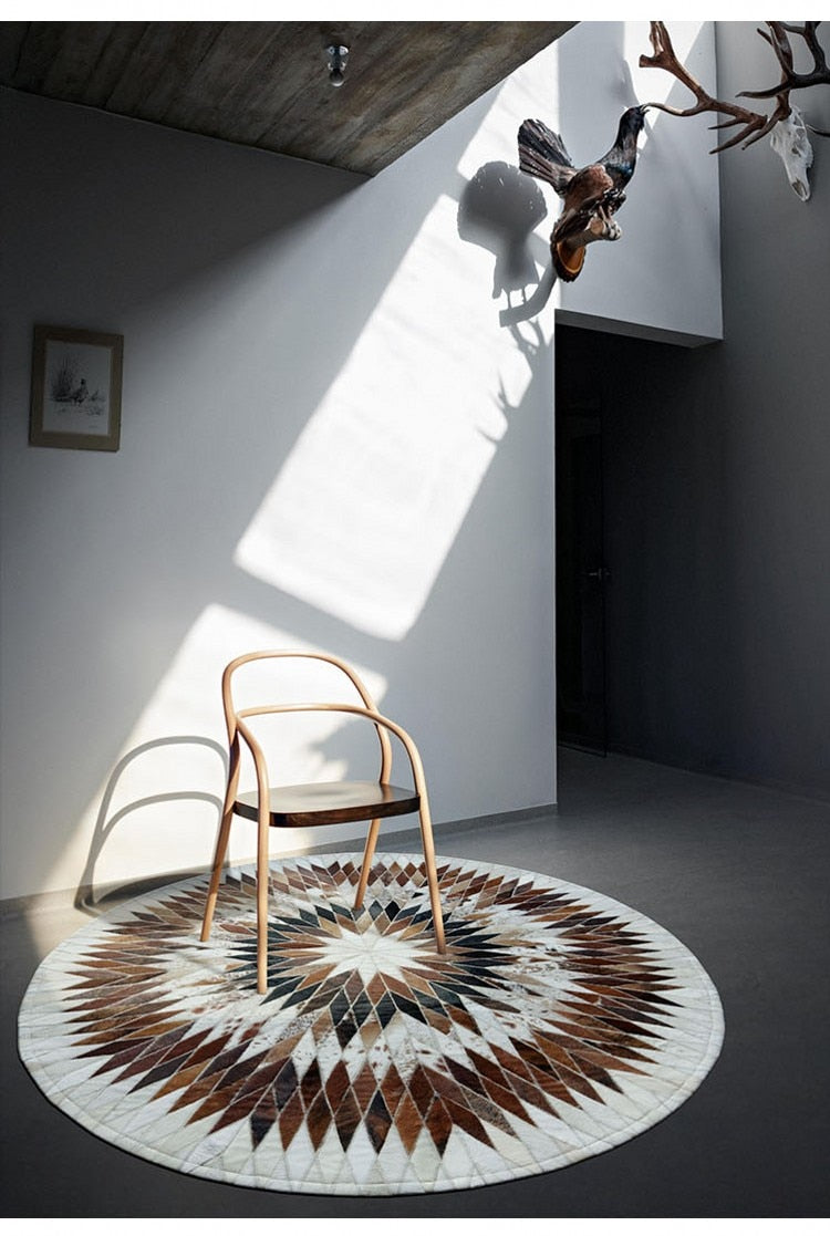 Tapis Rond Peau de Vache – Image 4