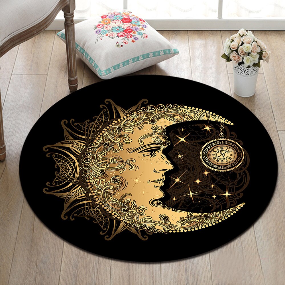 Tapis Rond Lune Dorée – Image 2