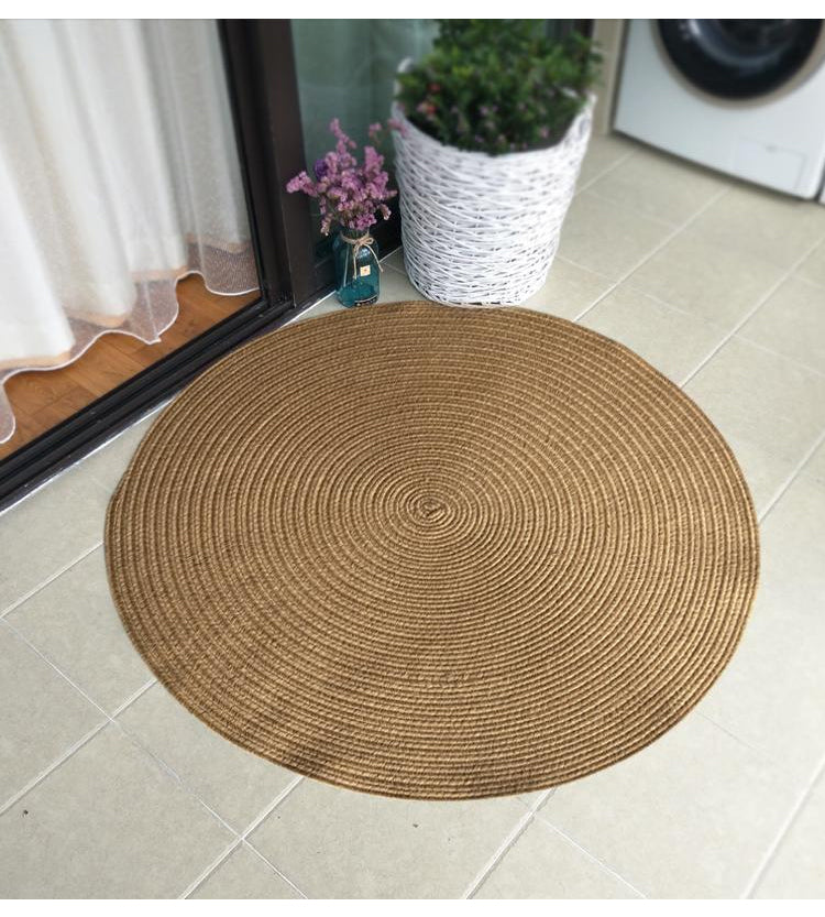 carpette ronde jute tissé