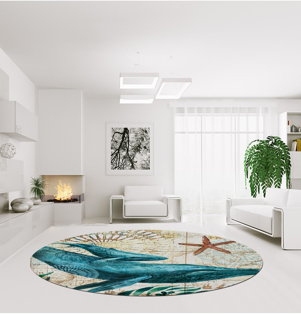 Tapis Rond Baleine – Image 2