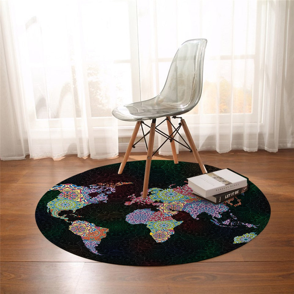Tapis Rond Planète Mandala – Image 2