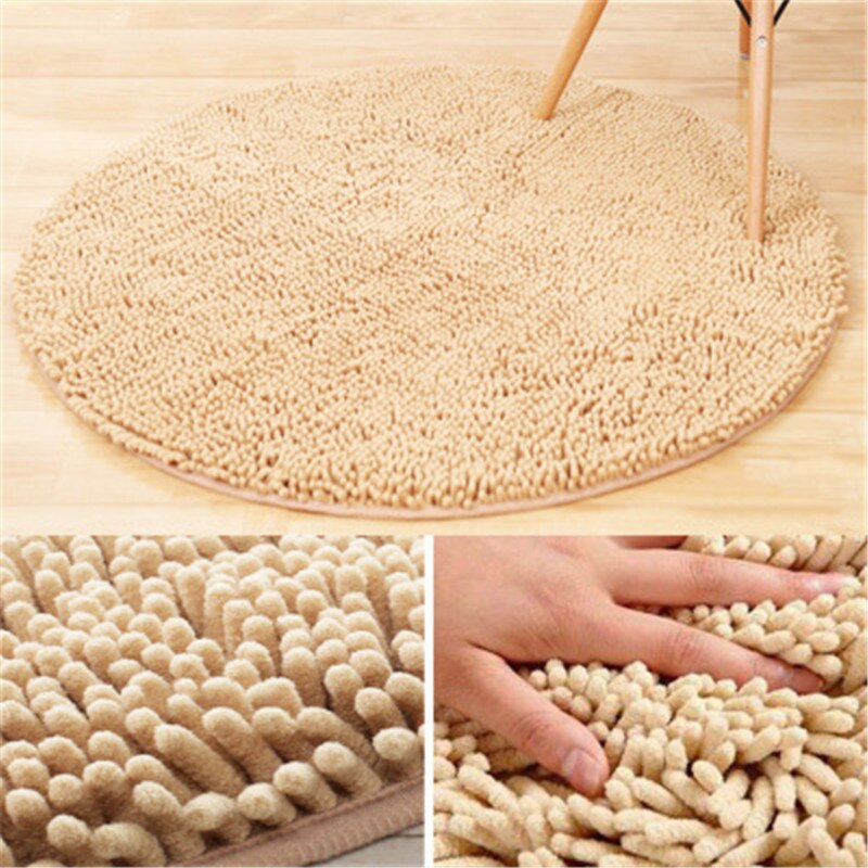 Tapis Rond Shaggy Beige – Image 2