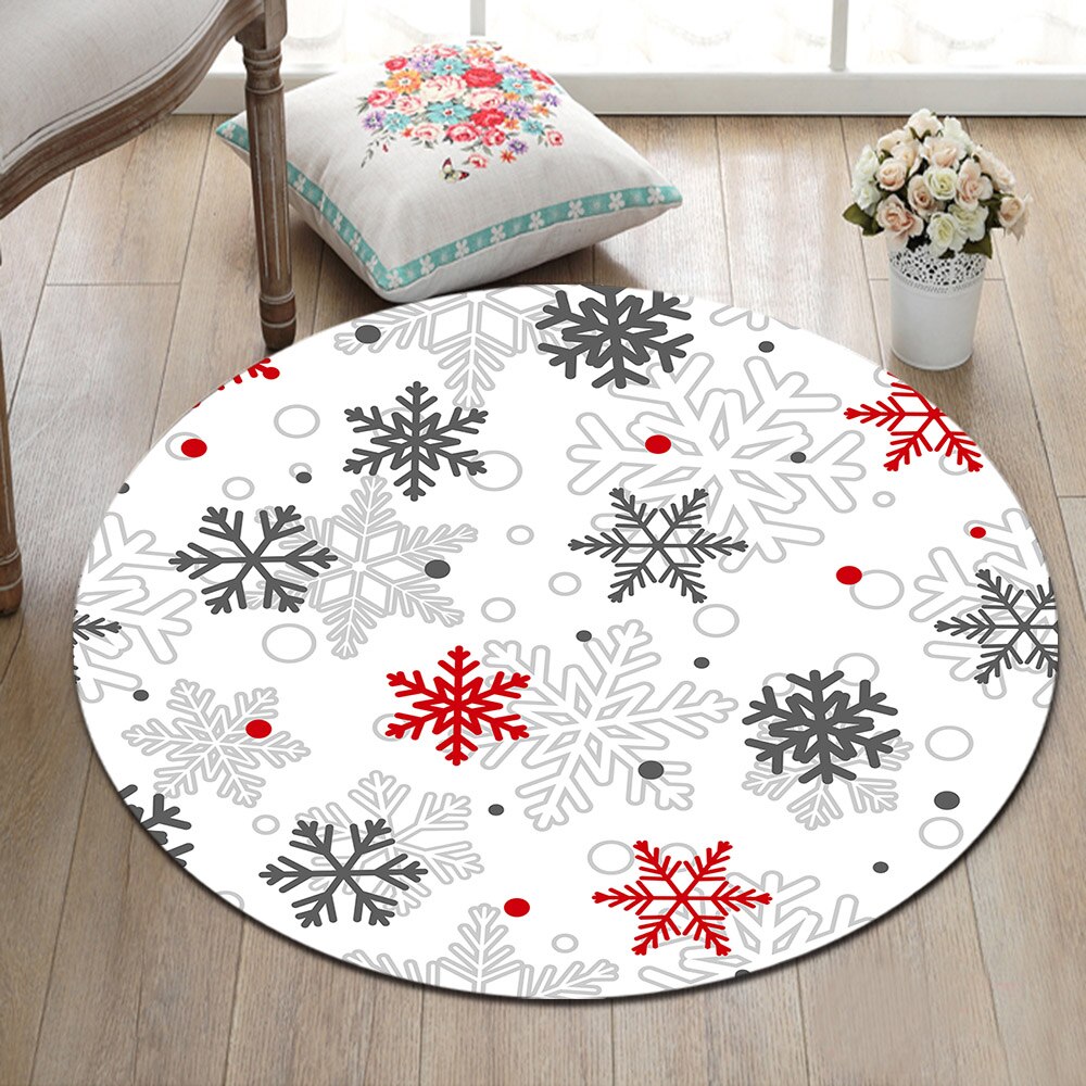 Tapis Rond Flocon De Noël – Image 2