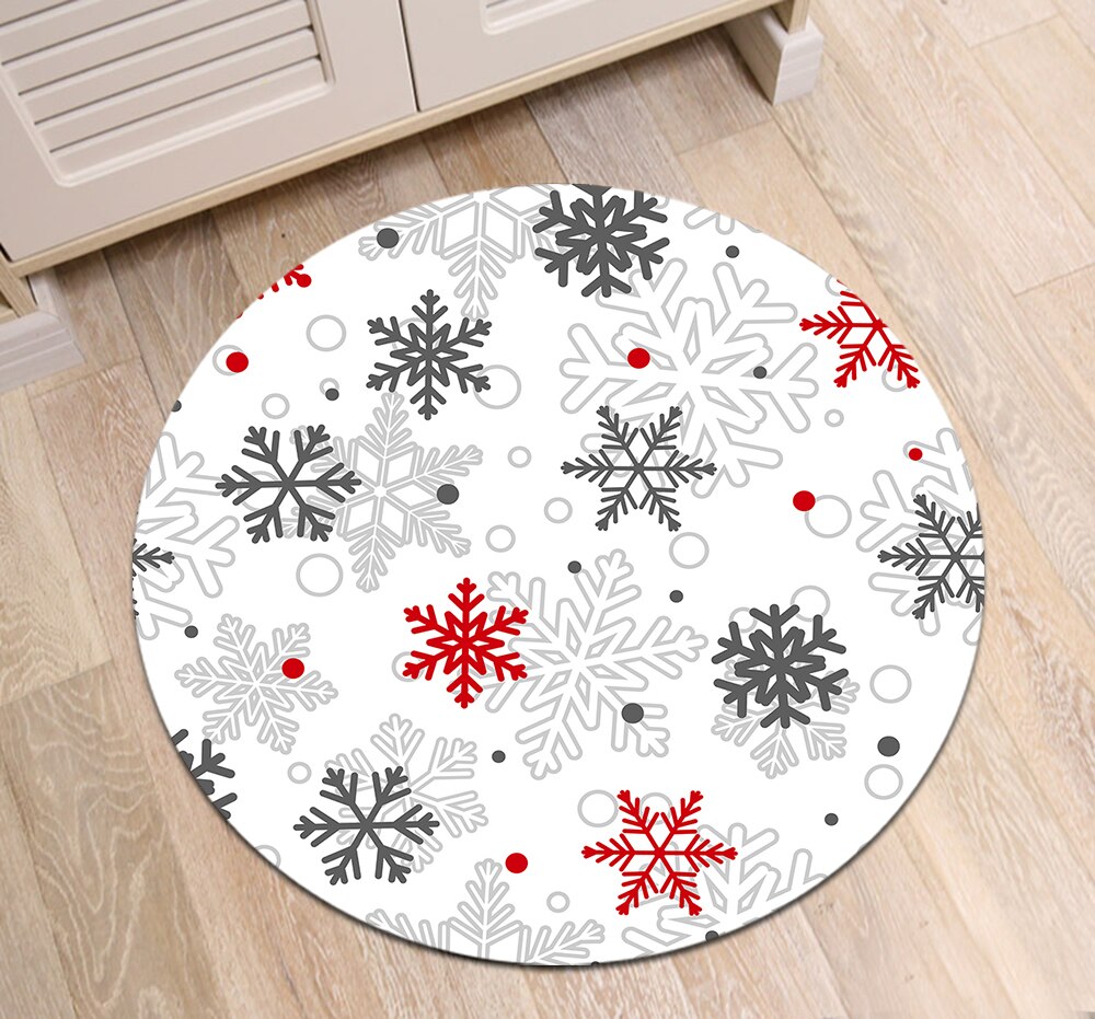 Tapis Rond Flocon De Noël – Image 3