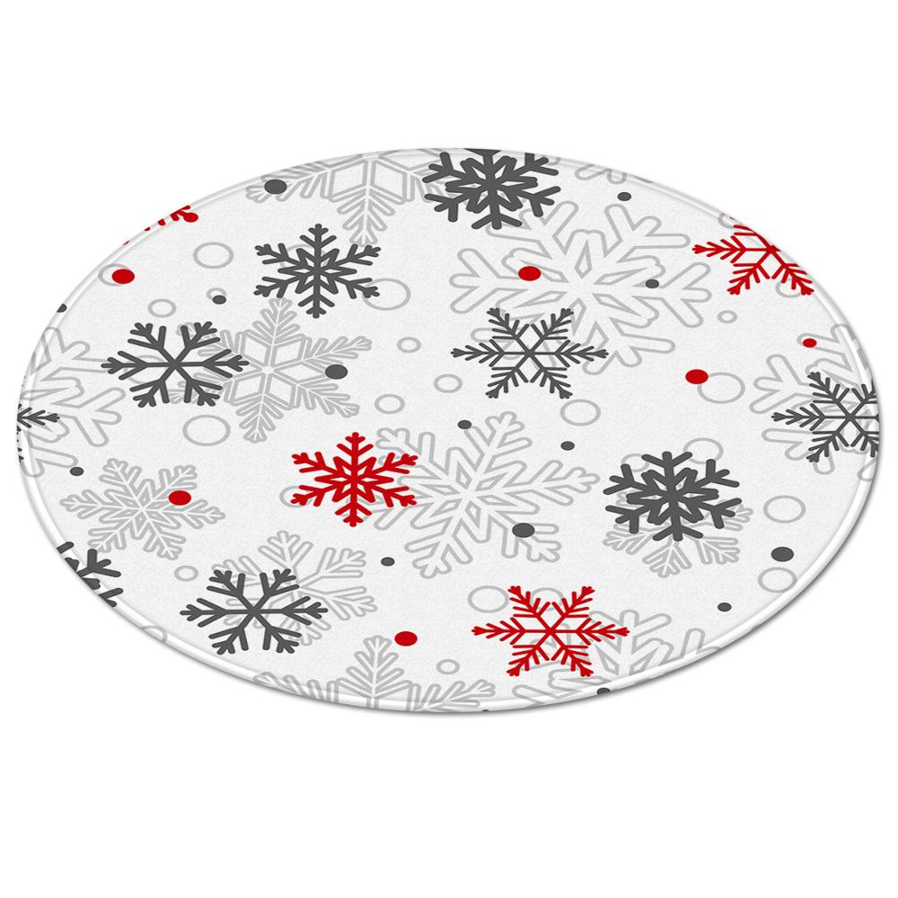Tapis Rond Flocon De Noël – Image 4