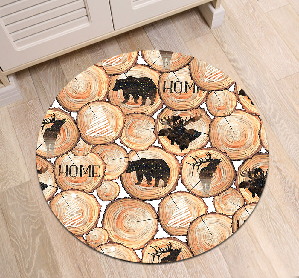 Tapis Rond Ours Et Cerf – Image 2