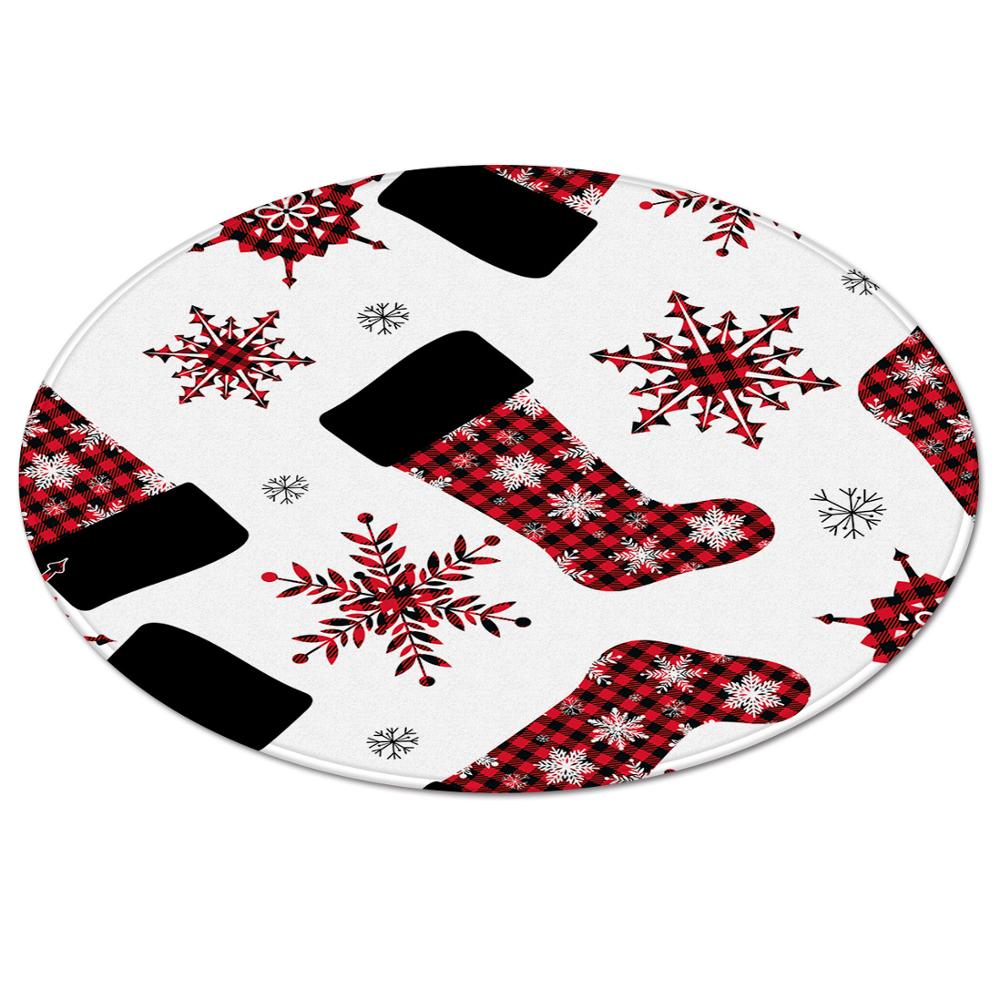 Tapis Rond Chaussettes De Noël – Image 4