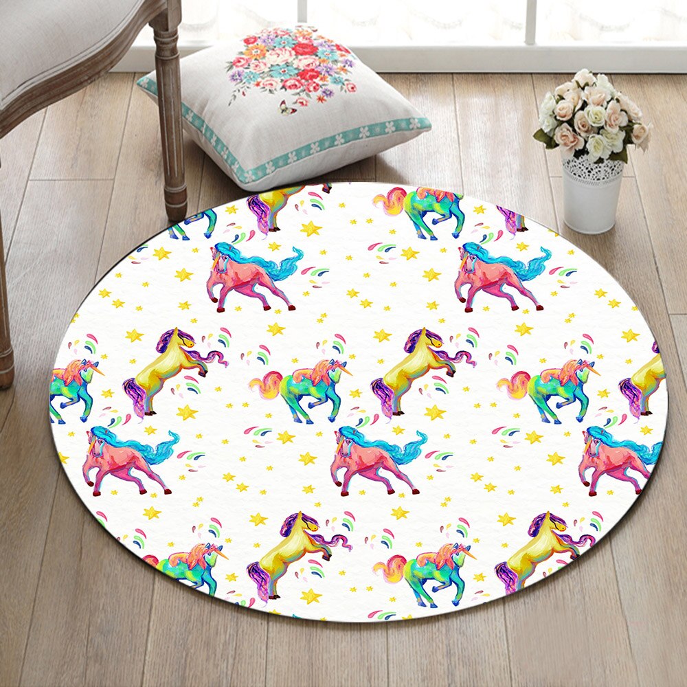 Tapis Rond Licorne Enfant – Image 2