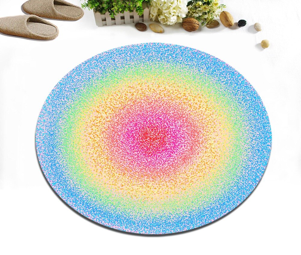 Tapis Rond Couleur Pastel – Image 4