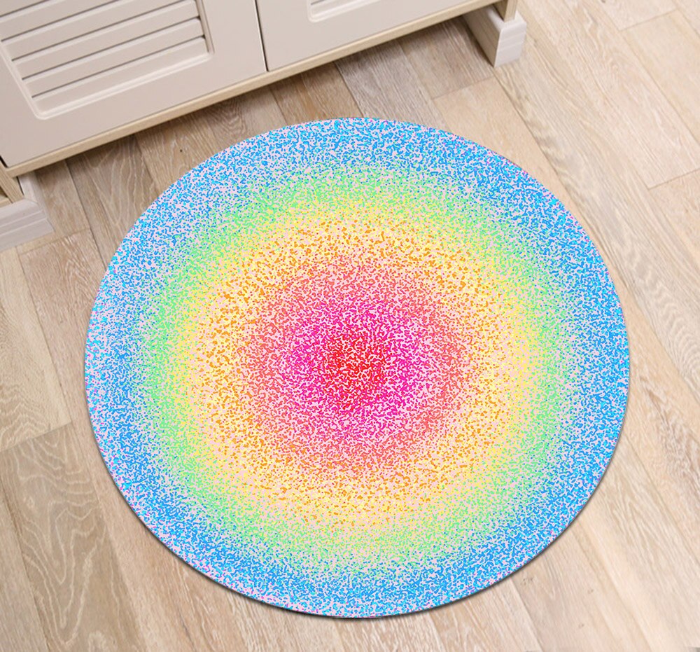 Tapis Rond Couleur Pastel – Image 3