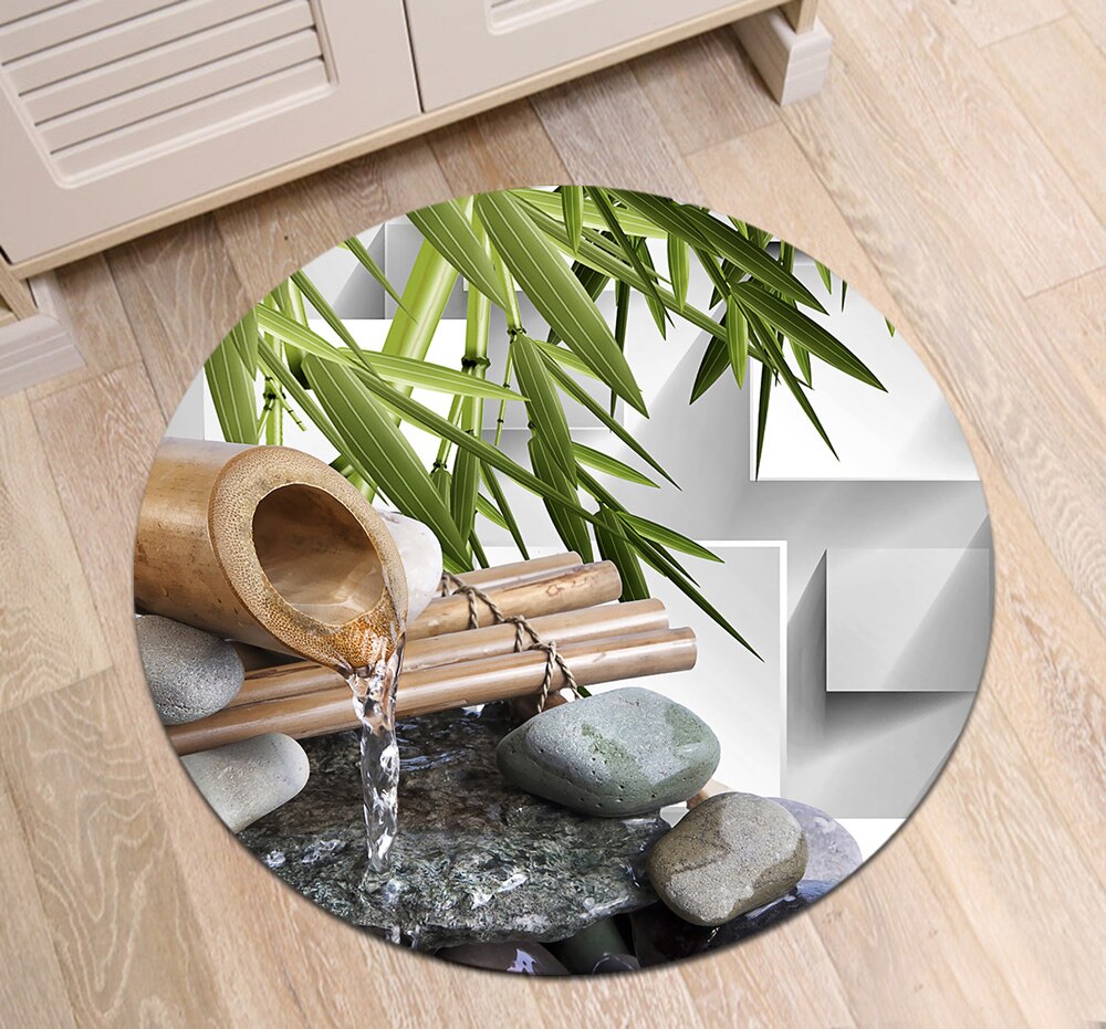 Tapis Rond Bambou – Image 3