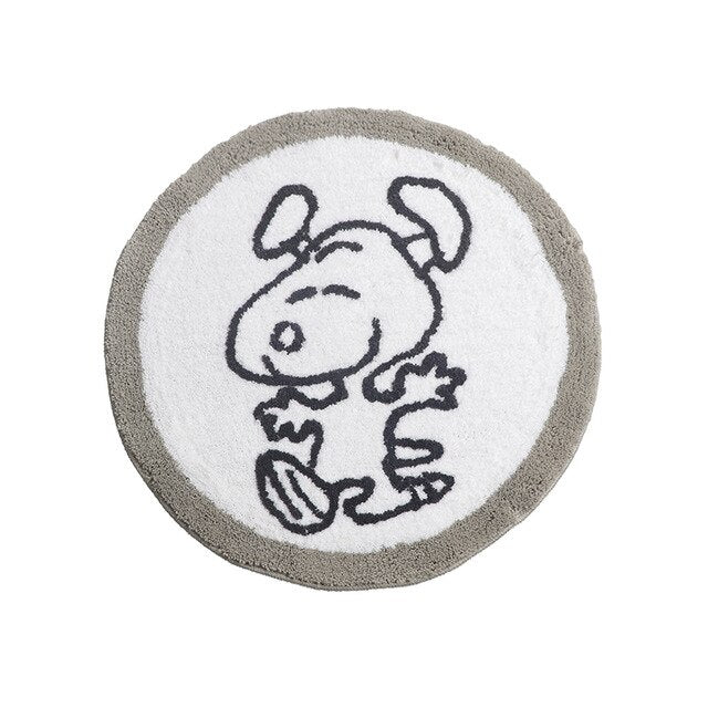 Tapis Rond Gris de Salle De Bain – Image 4