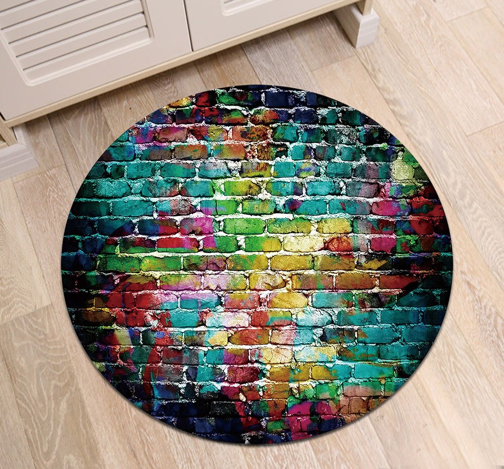 Tapis Rond Mur Coloré – Image 3
