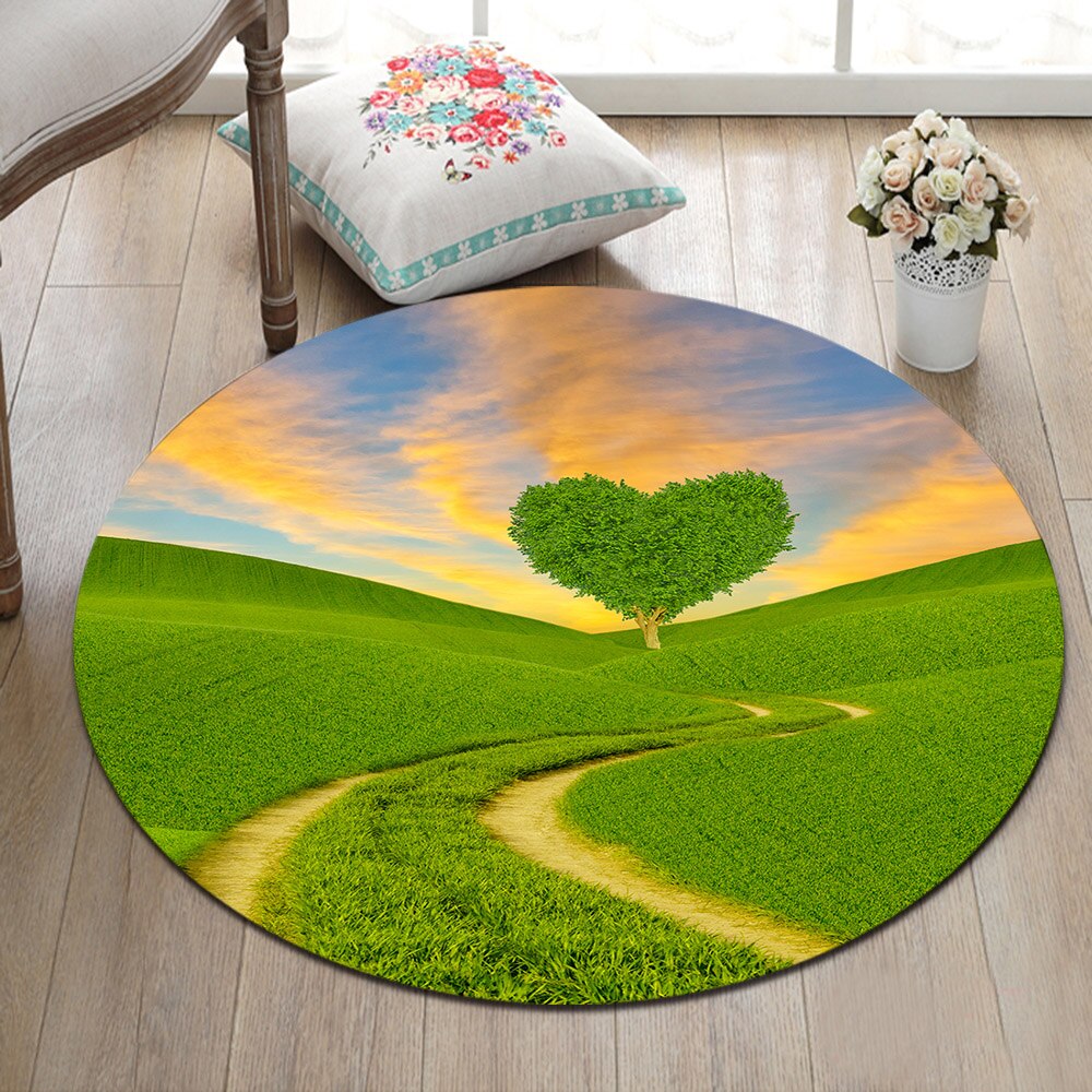 Tapis Rond Arbre En Cœur – Image 3