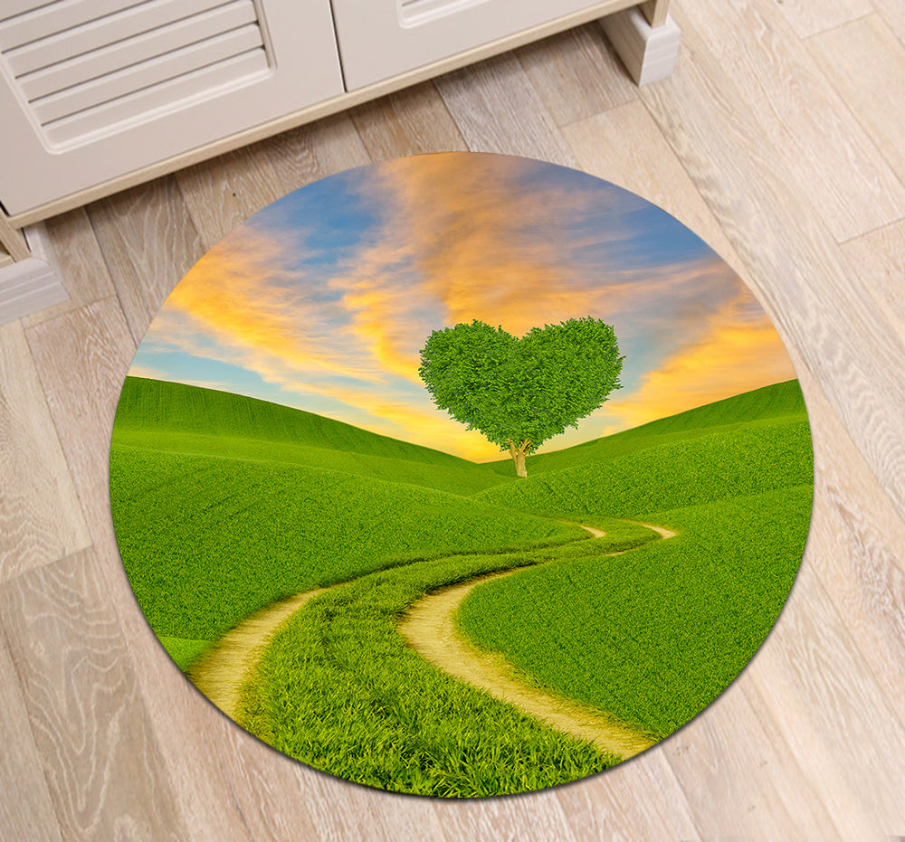 Tapis Rond Arbre En Cœur – Image 2