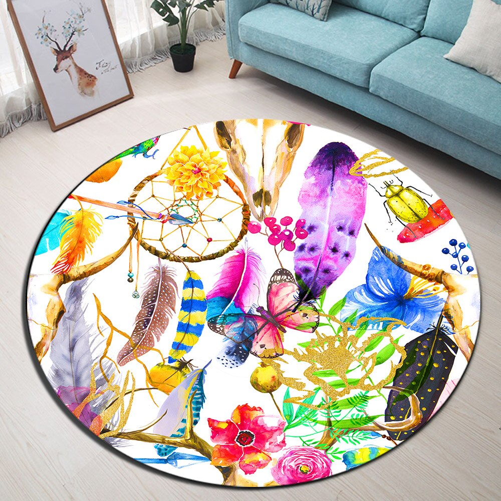 Tapis Rond Attrape Rêves Multicolore – Image 2