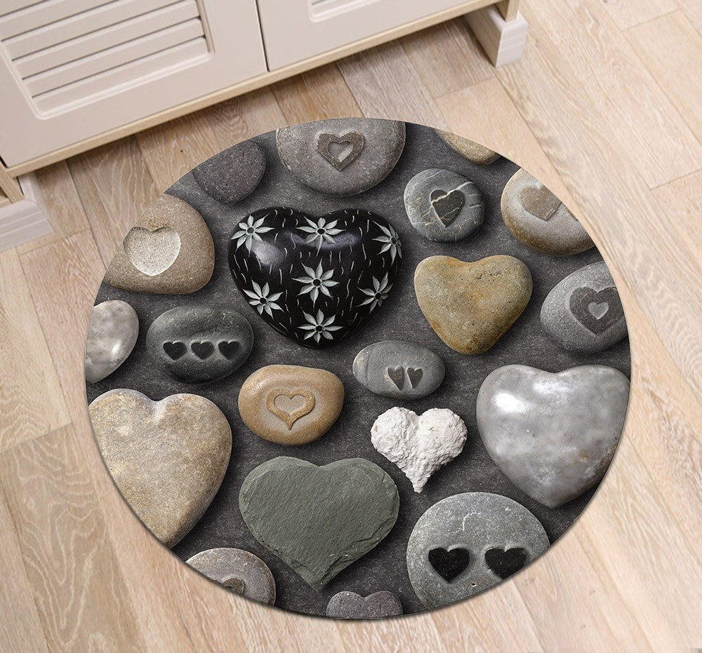 Tapis Rond Galet Amour – Image 3