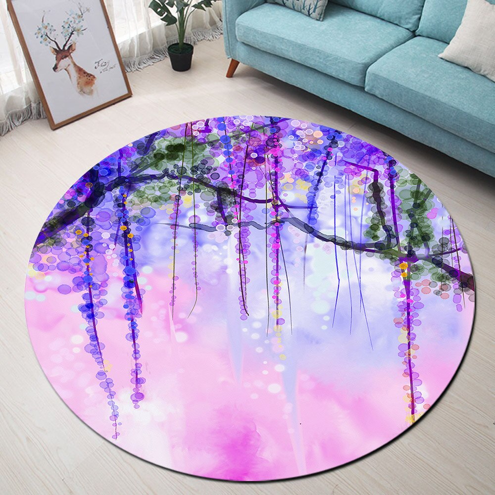 Tapis Rond Aquarelle – Image 2
