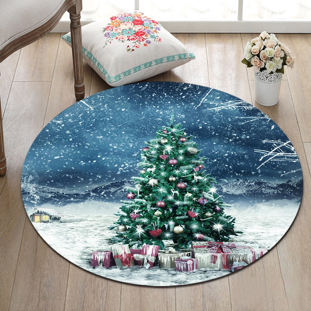 Tapis Rond Sapin De Noël – Image 2
