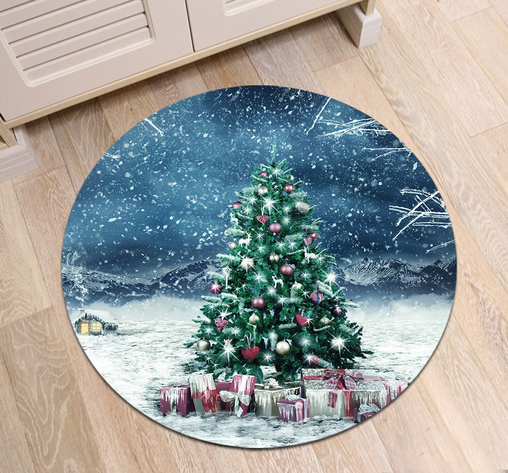 Tapis Rond Sapin De Noël – Image 3