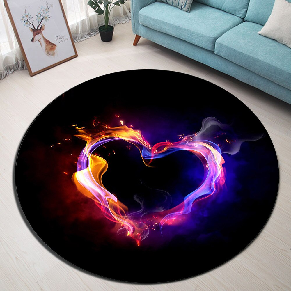 Tapis Rond En Forme De Cœur – Image 2
