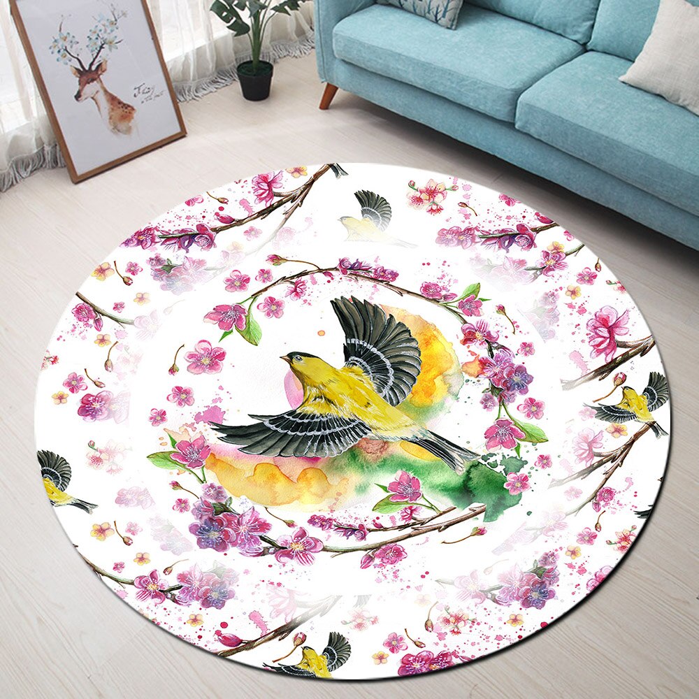 Tapis Rond Oiseau – Image 2