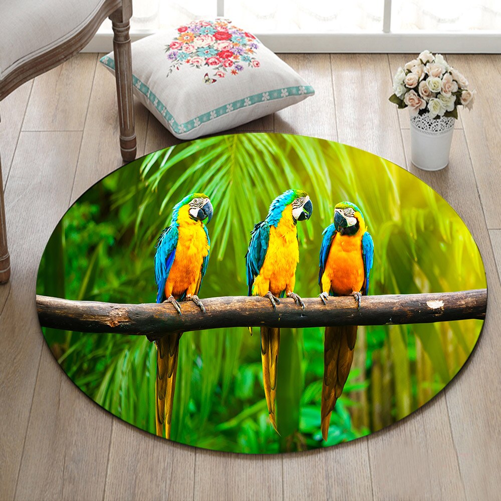 Tapis Rond Ambiance Tropicale – Image 2