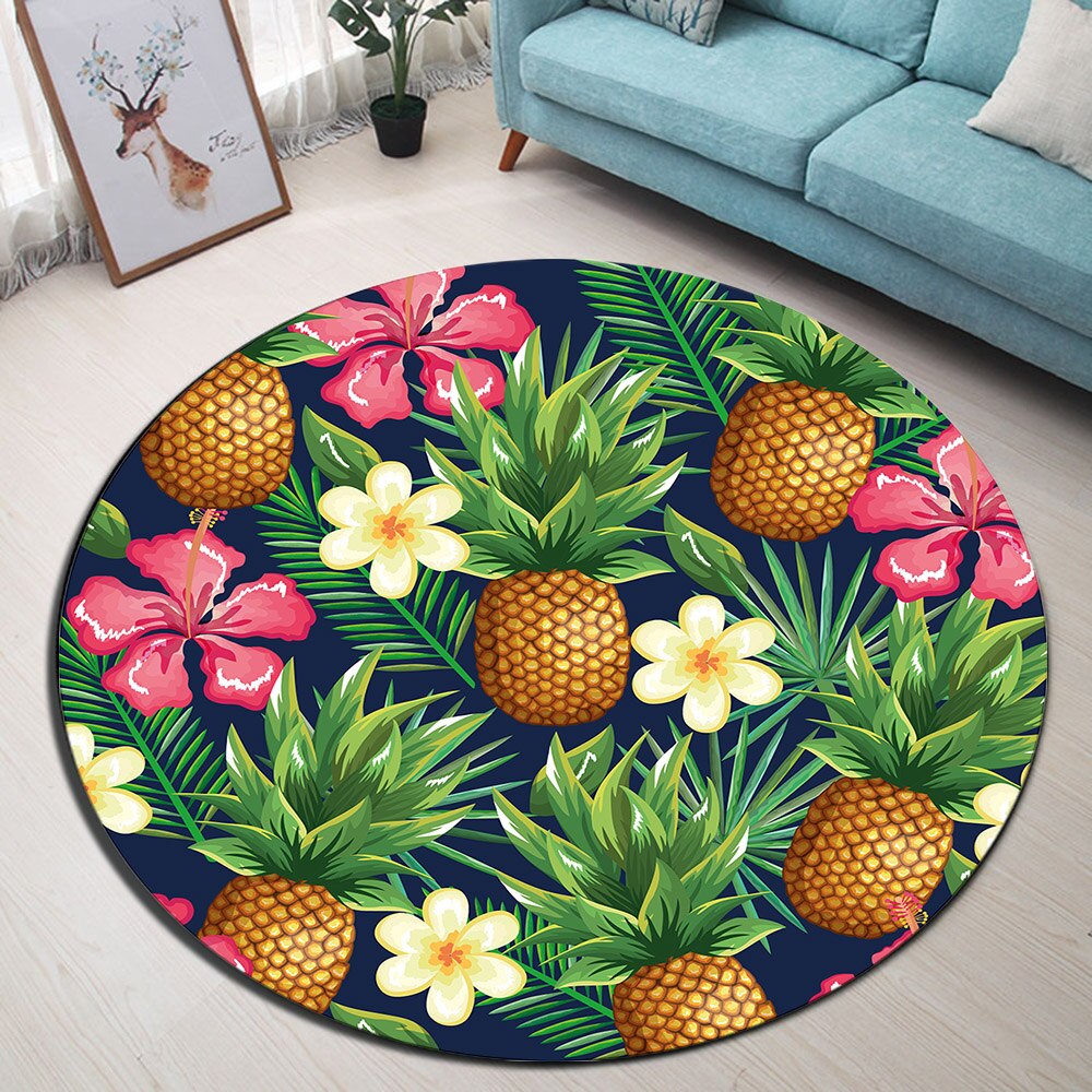 Tapis Rond Salon Ananas – Image 2