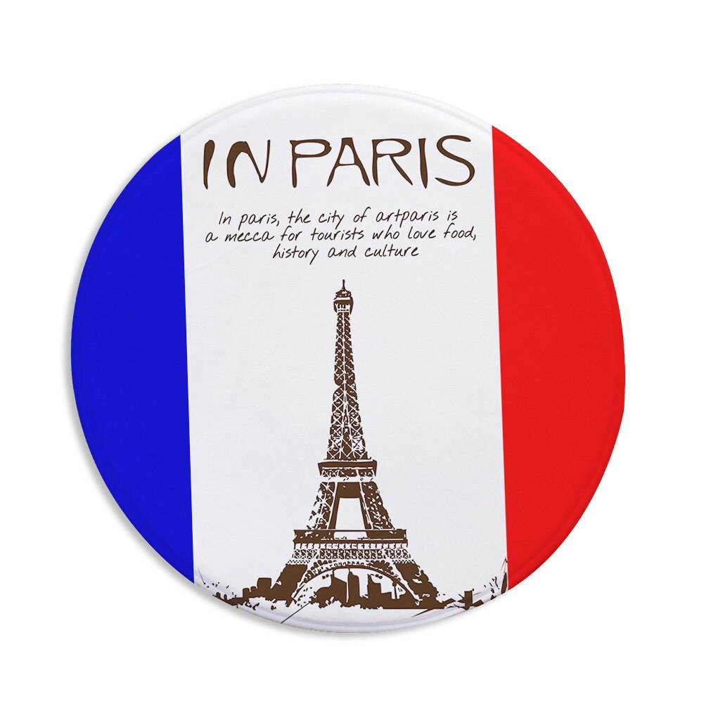 Tapis Rond Drapeau Français – Image 2