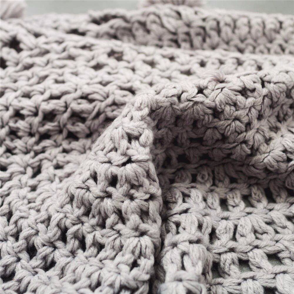 Tapis Rond Crochet Noir – Image 3