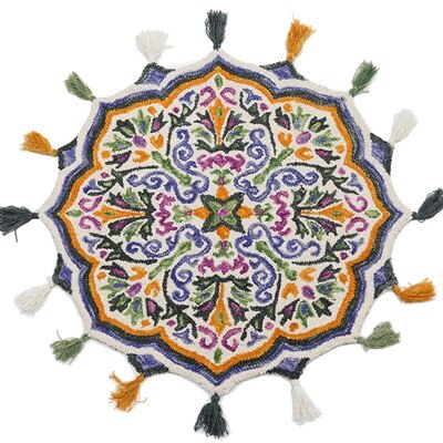 Tapis Rond Tissé – Image 2