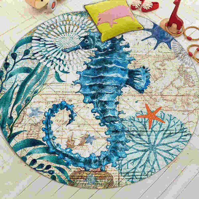 Tapis Rond Hippocampe – Image 2