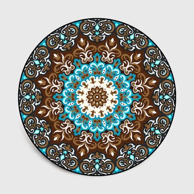 Tapis Rond Couleur Chocolat – Image 2