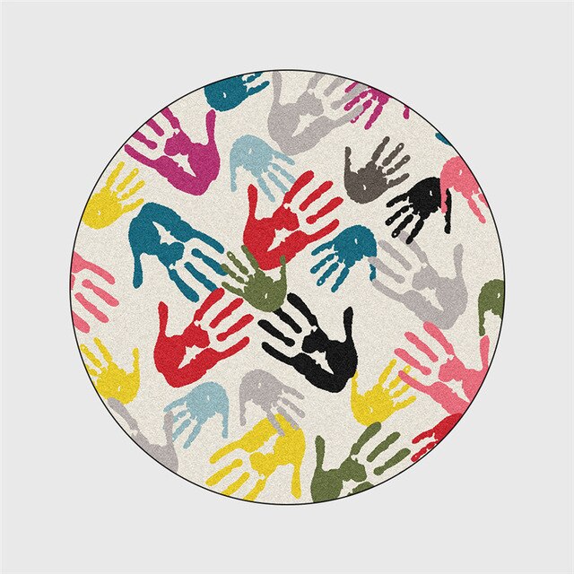 Tapis Rond Empreinte Main – Image 2