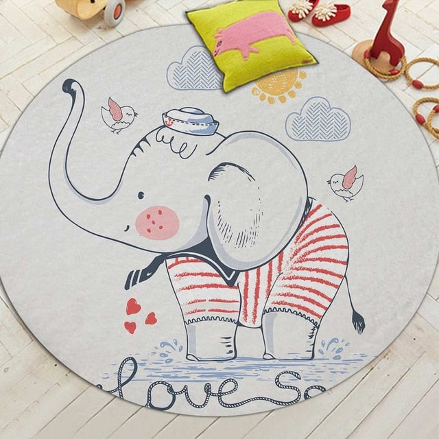 Tapis Rond Éléphant Marin – Image 2