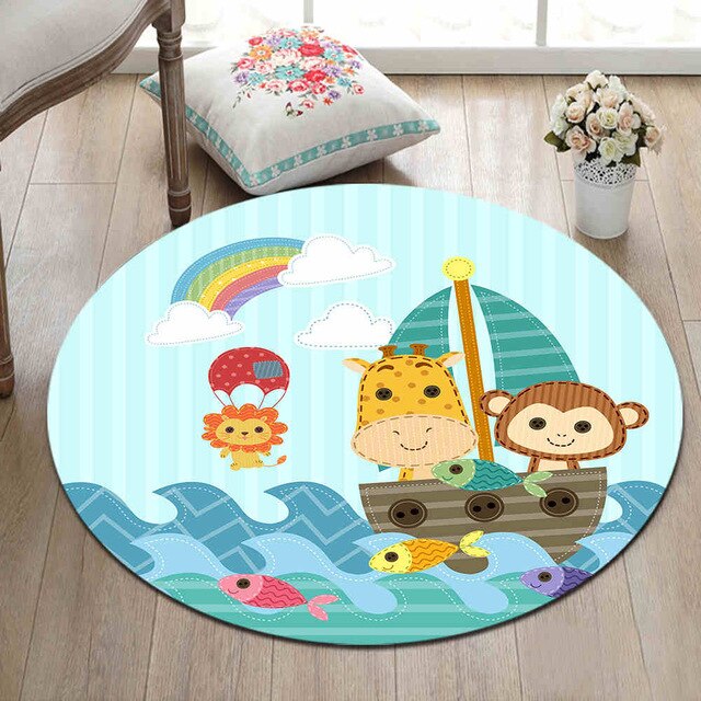 Tapis Rond Bateau Des Animaux – Image 2