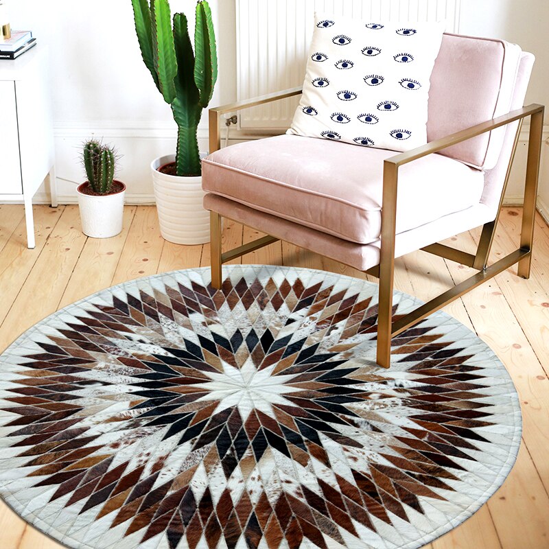 Tapis Rond Peau de Vache – Image 2
